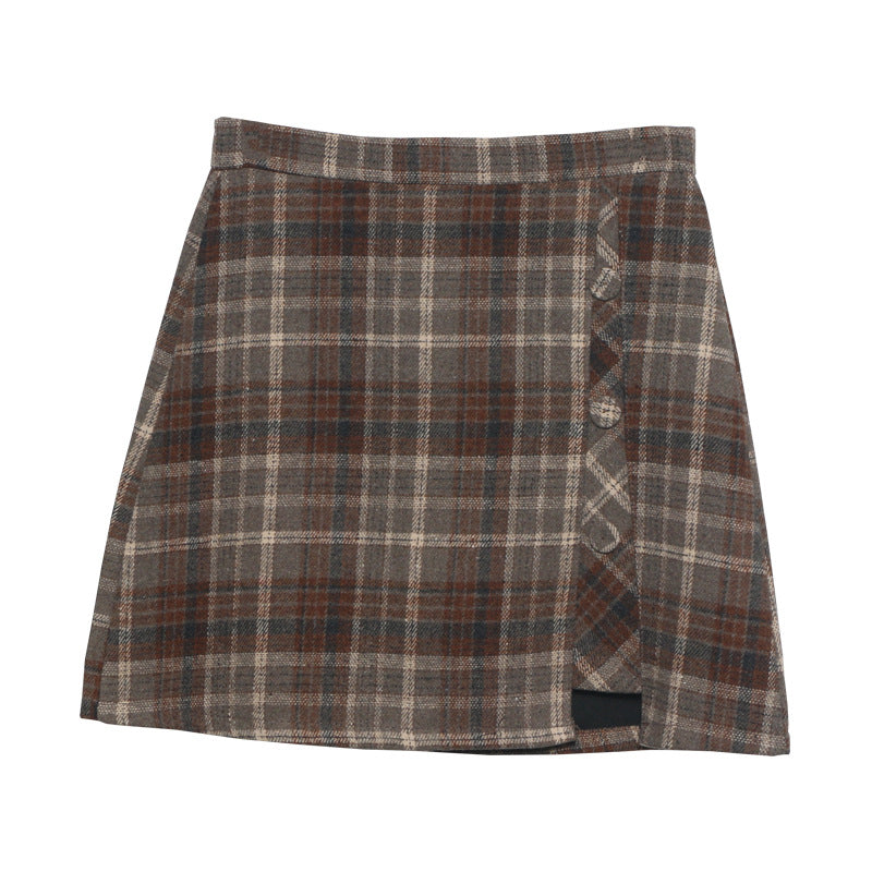 Irregular High-waisted A-line Skirt For Women