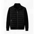 Stand-collar Patchwork Fashion Casual Zip-up Cardigan Cotton-padded Coat